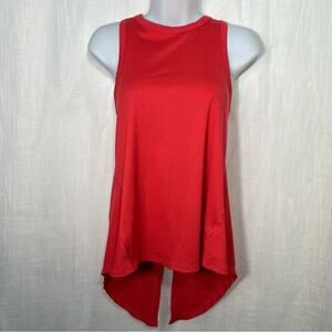 Apana Sleeveless Ribbed Back Slit Long Yoga Shirt